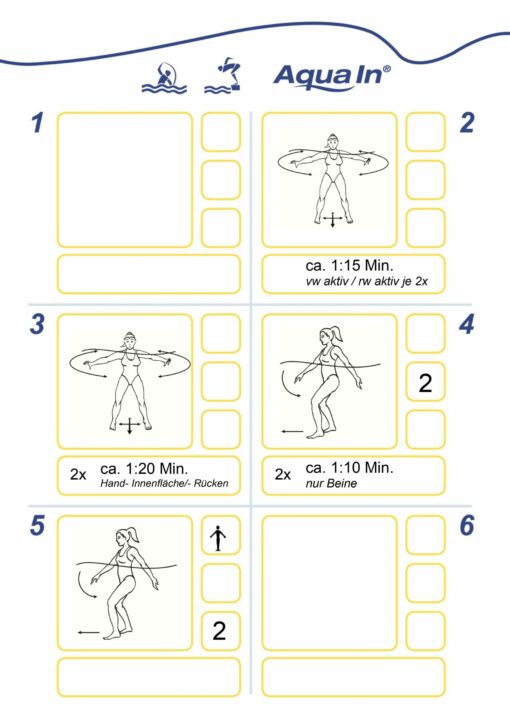 Übungsauswahl Mixprogramm Kraft Beweglichkeit Aqua In