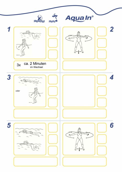 Übungsauswahl Mixprogramm Vielfalt Aqua In